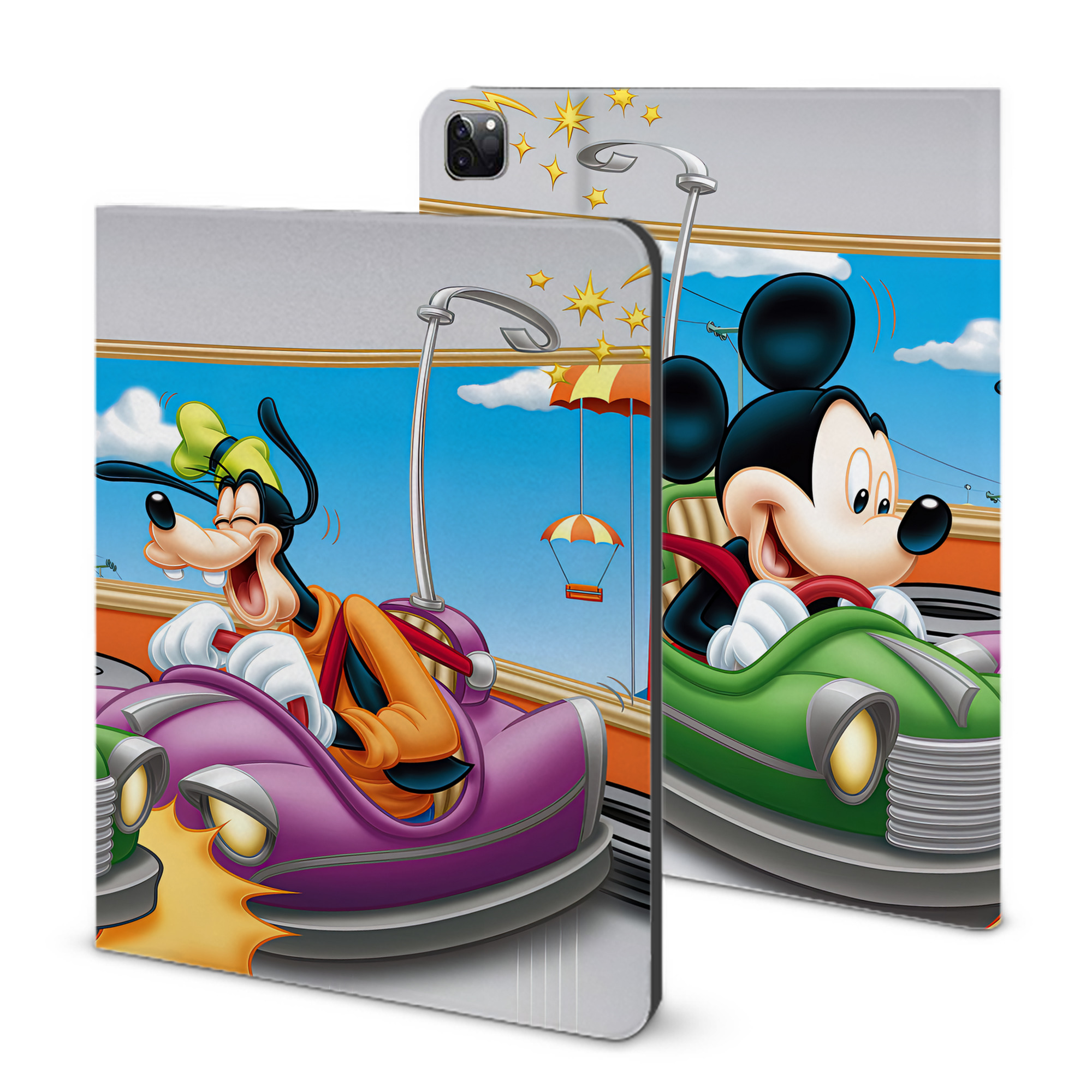 （画像用） ミッキーマウス Mickey Mouse IPad ケース ブック型 PUレザー TPU 耐衝撃 軽量 薄型 ペン収納なし 全面保護 IPad 各モデル対応